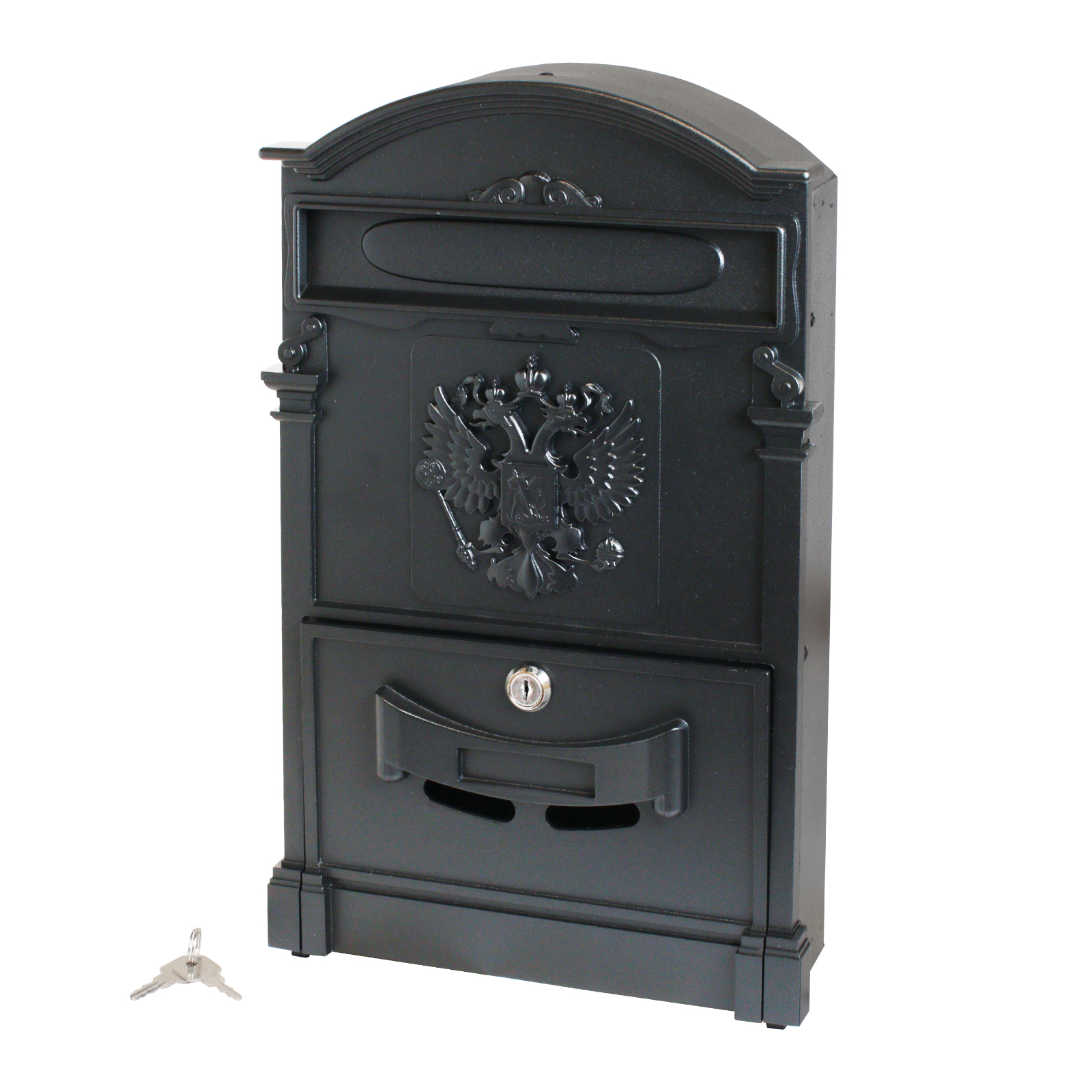 "Ящик почтовый АЛЛЮР №4011 ""Герб"" черный"