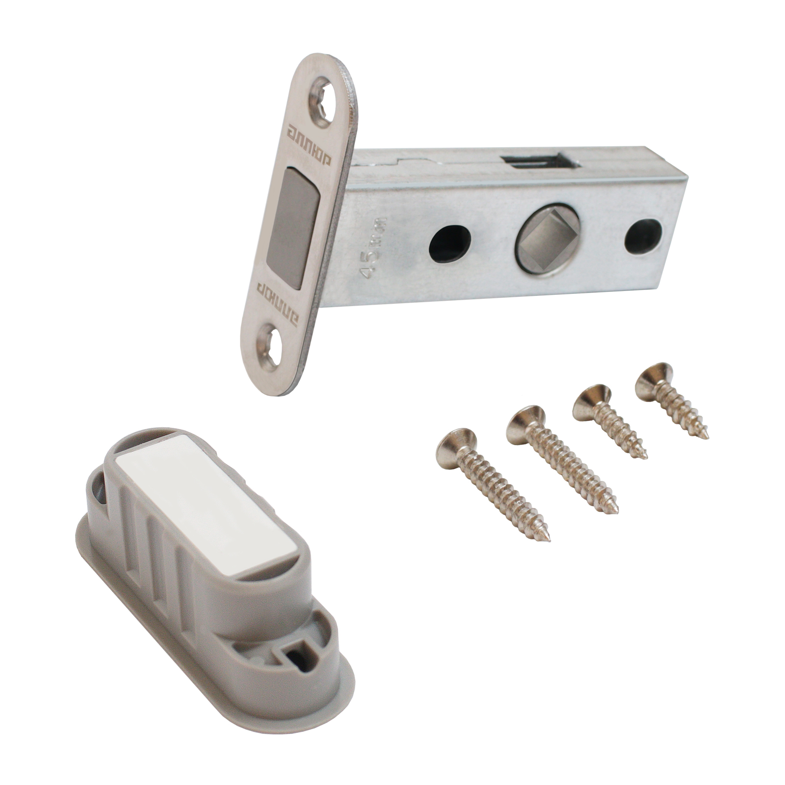 Защёлка МАГНИТНАЯ АЛЛЮР АРТ L45-8M-R18 SN мат.никель