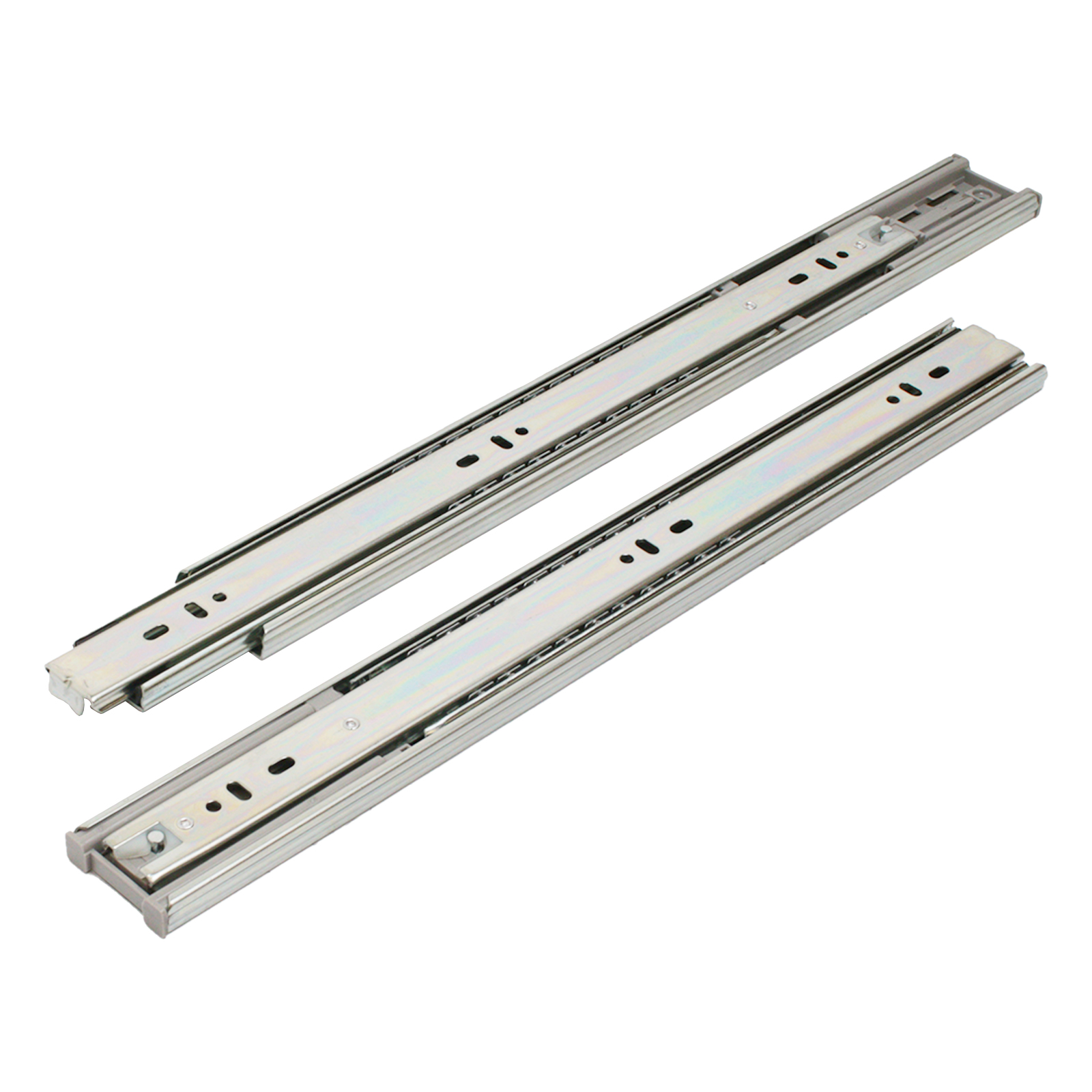 "Направляющие шариковые с доводчиком StahlBuro 45-400 /16""/ хром "