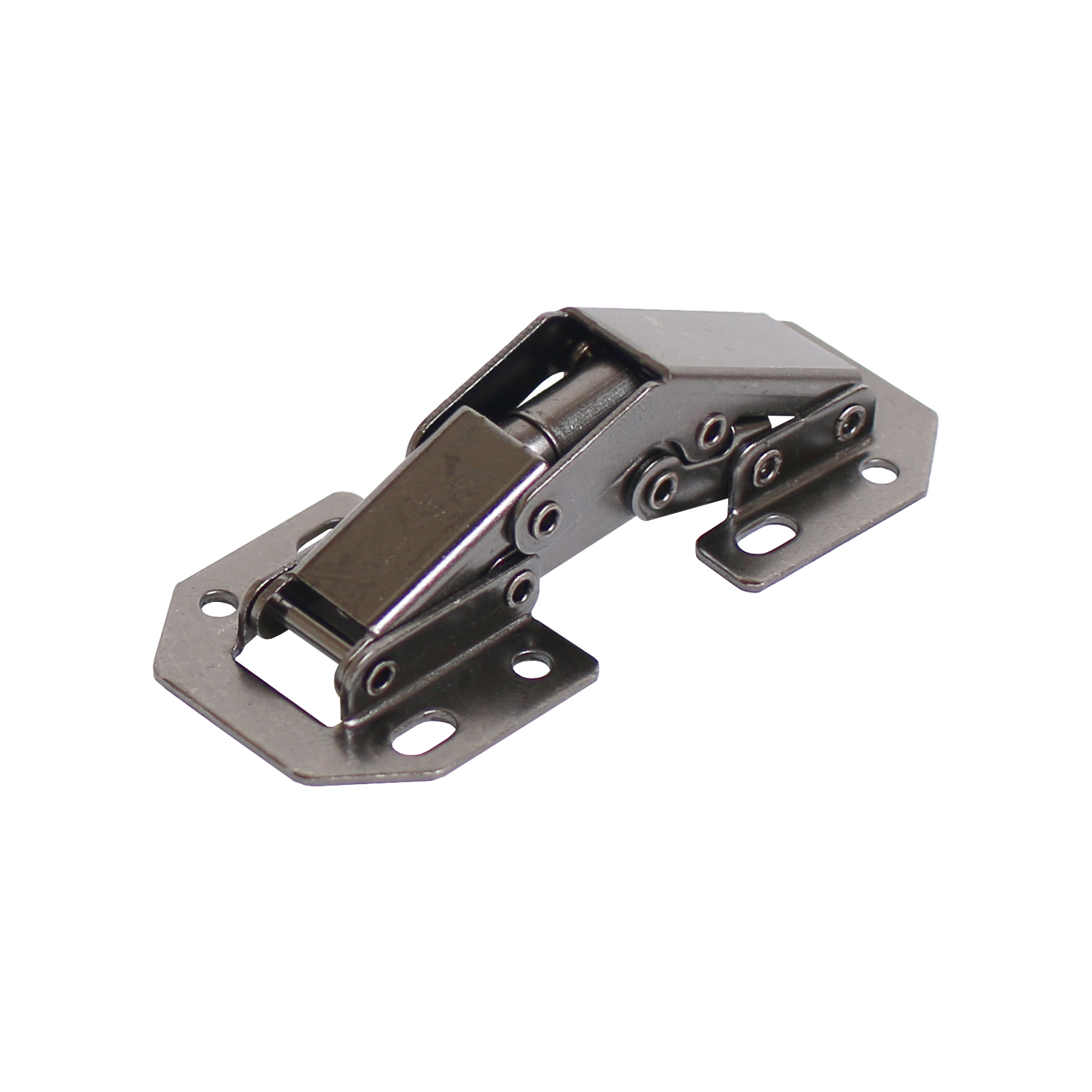 Петля мебельная без врезки StahlBuro 78*33 (малая) А-8 (8-шарнирная) 2шт., черная