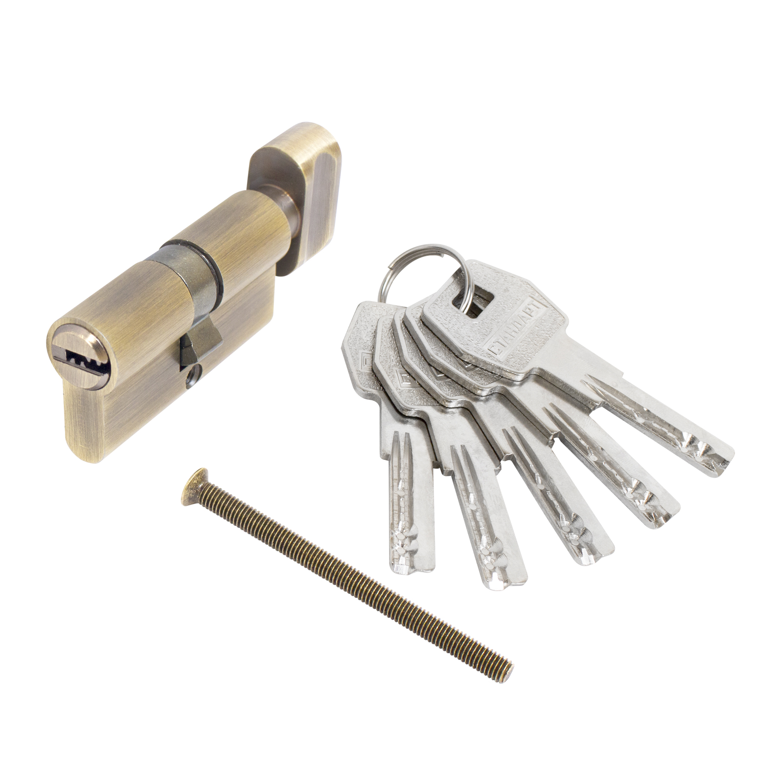 Цилиндровый механизм Стандарт MAX 60 (30х30В) AB 5кл ст.бронза