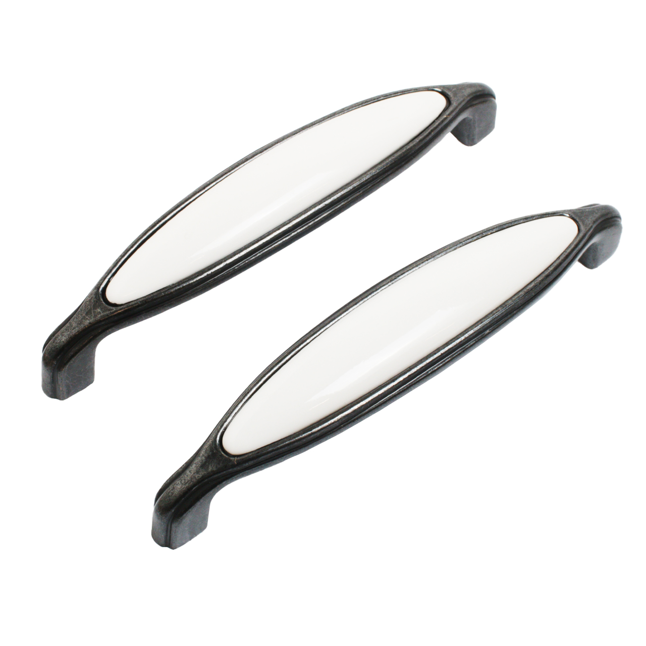 Ручка-скоба мебельная StahlBuro C0003-128 2шт., BL матовый черный