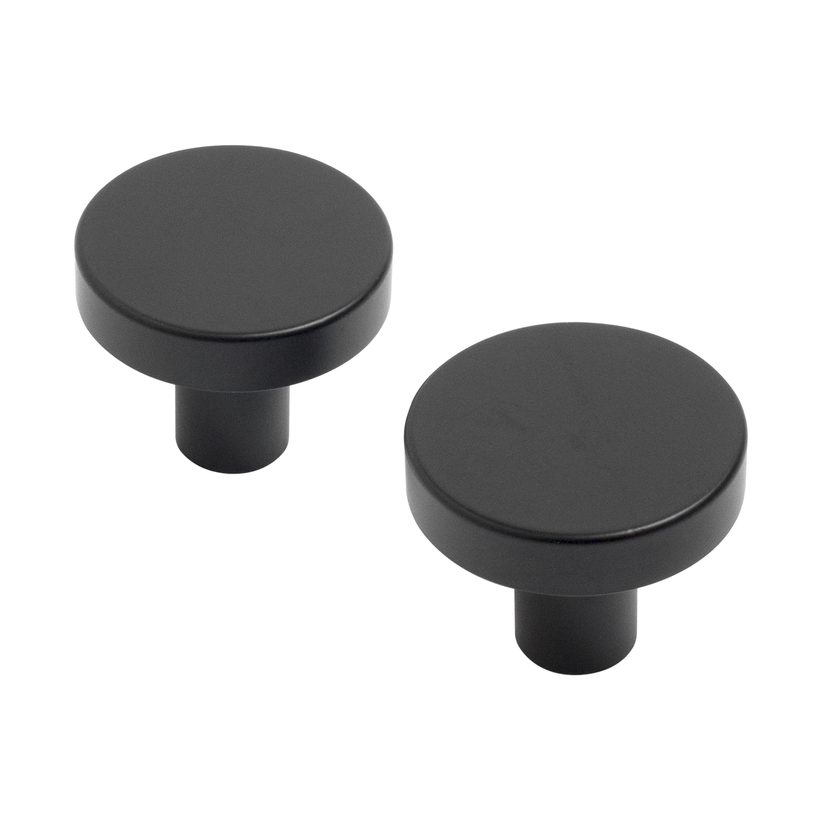 Ручка-кнопка мебельная StahlBuro AP2401 2шт., BL матовый черный