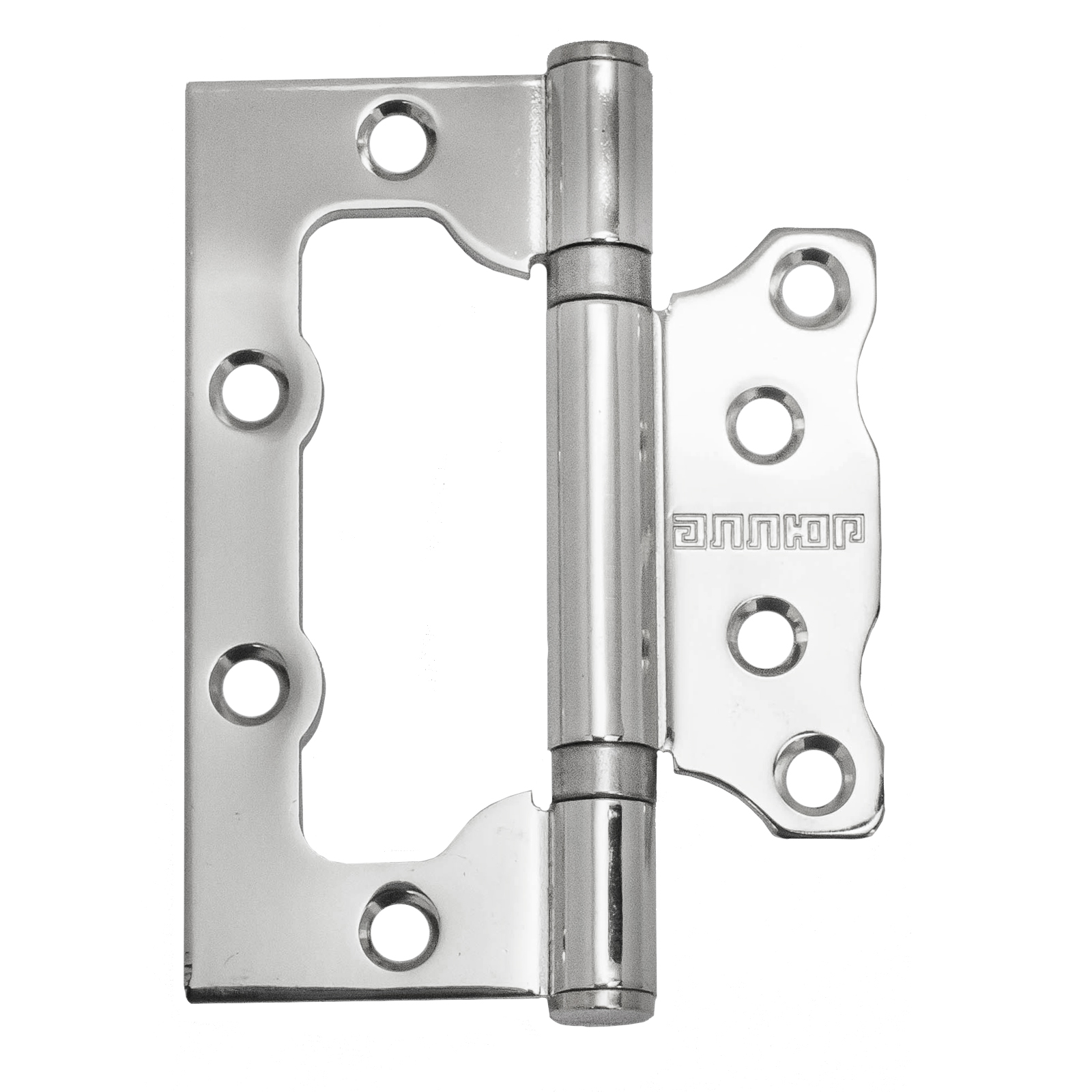 Петля дверная накладная без врезки 2шт, АЛЛЮР 100х75 2BB CP хром