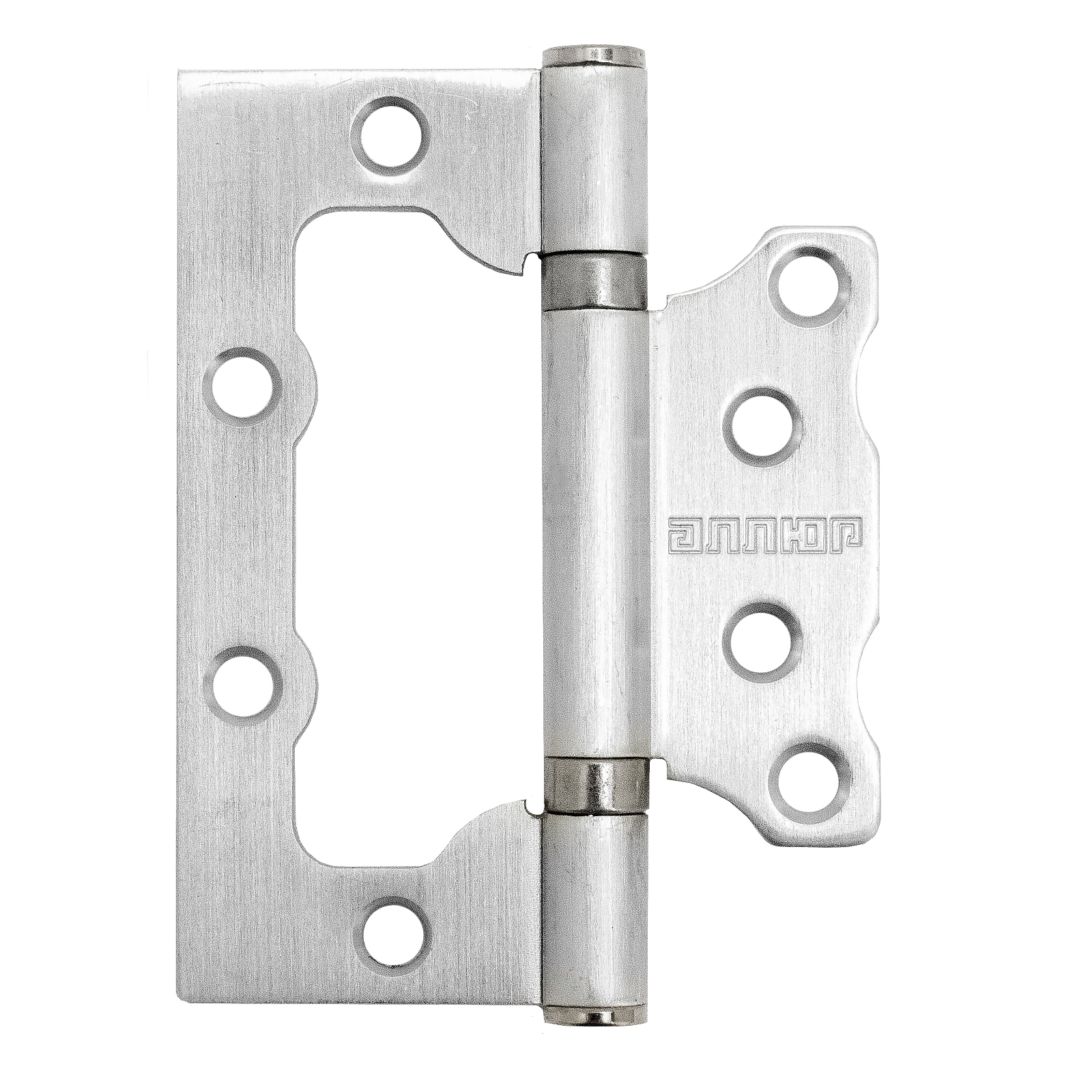 Петля дверная накладная без врезки 2шт, АЛЛЮР 100х75 2BB SCP хром матовый