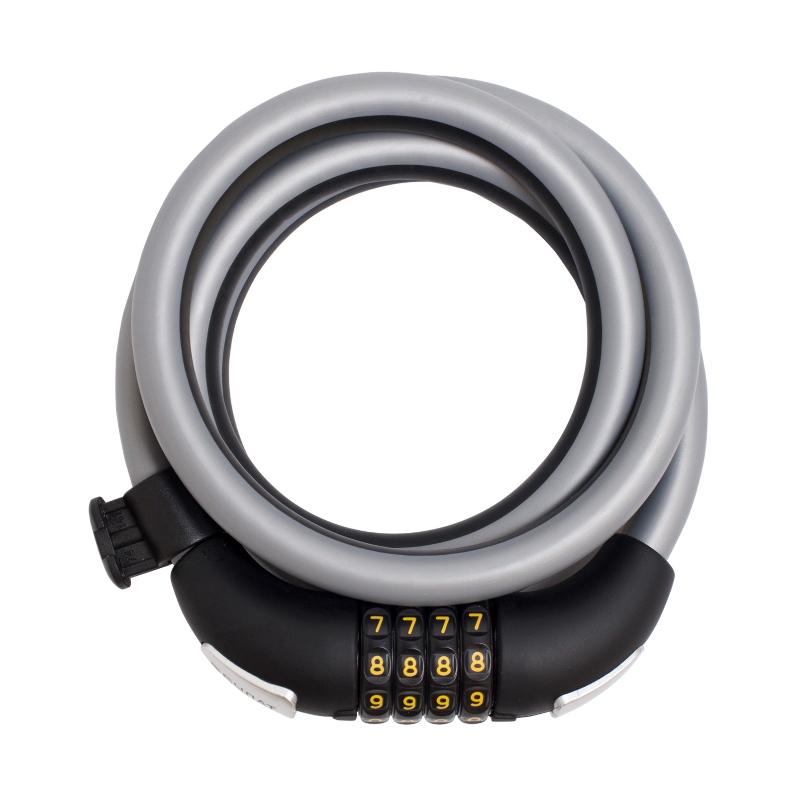 Замок навесной БУЛАТ ВС 557 (d15*1500) кодовый с тросом, с креплением на раму велосипеда