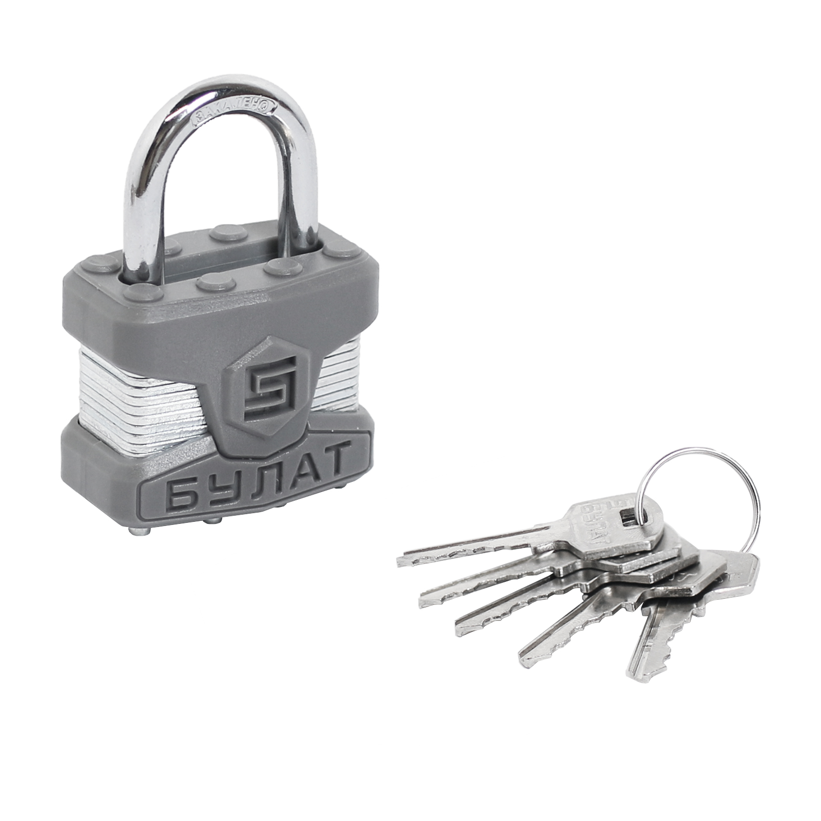 Замок навесной БУЛАТ ВС 0140 ПЛ стальной