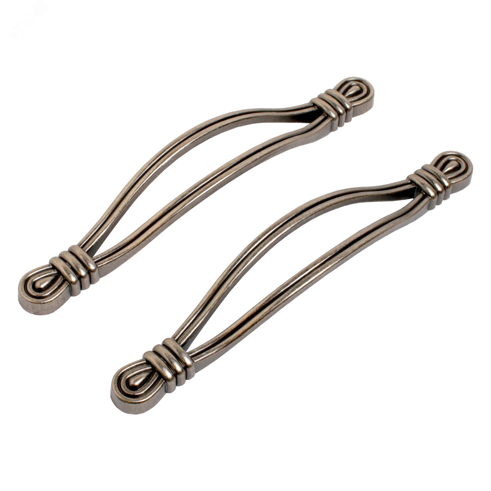 Изображение товара Мебельная ручка-скоба StahlBuro C2510-128 состаренное серебро 2 шт.