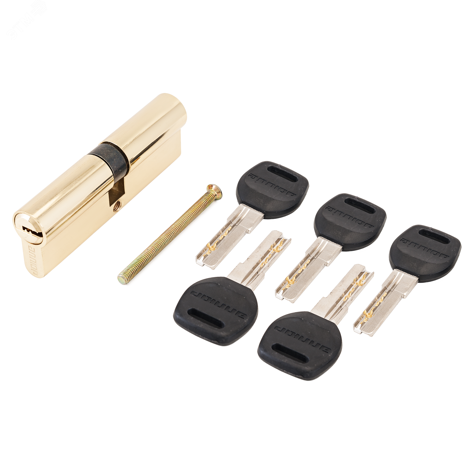 Изображение товара Механизм цилиндровый для врезных замков, АЛЛЮР HD F 90-5К BP золото (латунь) (шт)