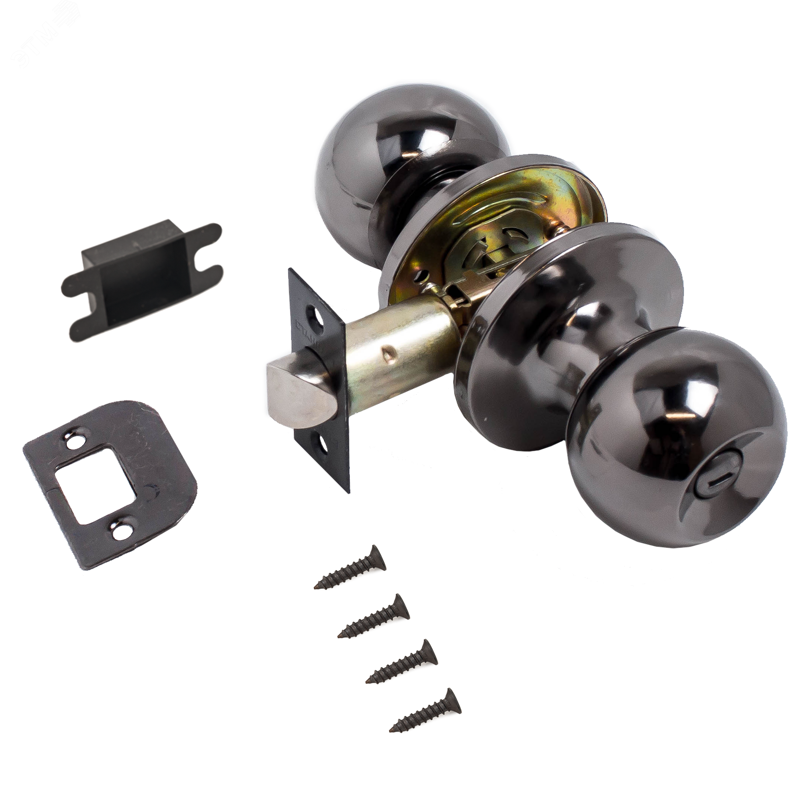 Изображение товара Ручка-защелка для межкомнатных дверей, СТАНДАРТ 607 BK BN черный никель (шт)