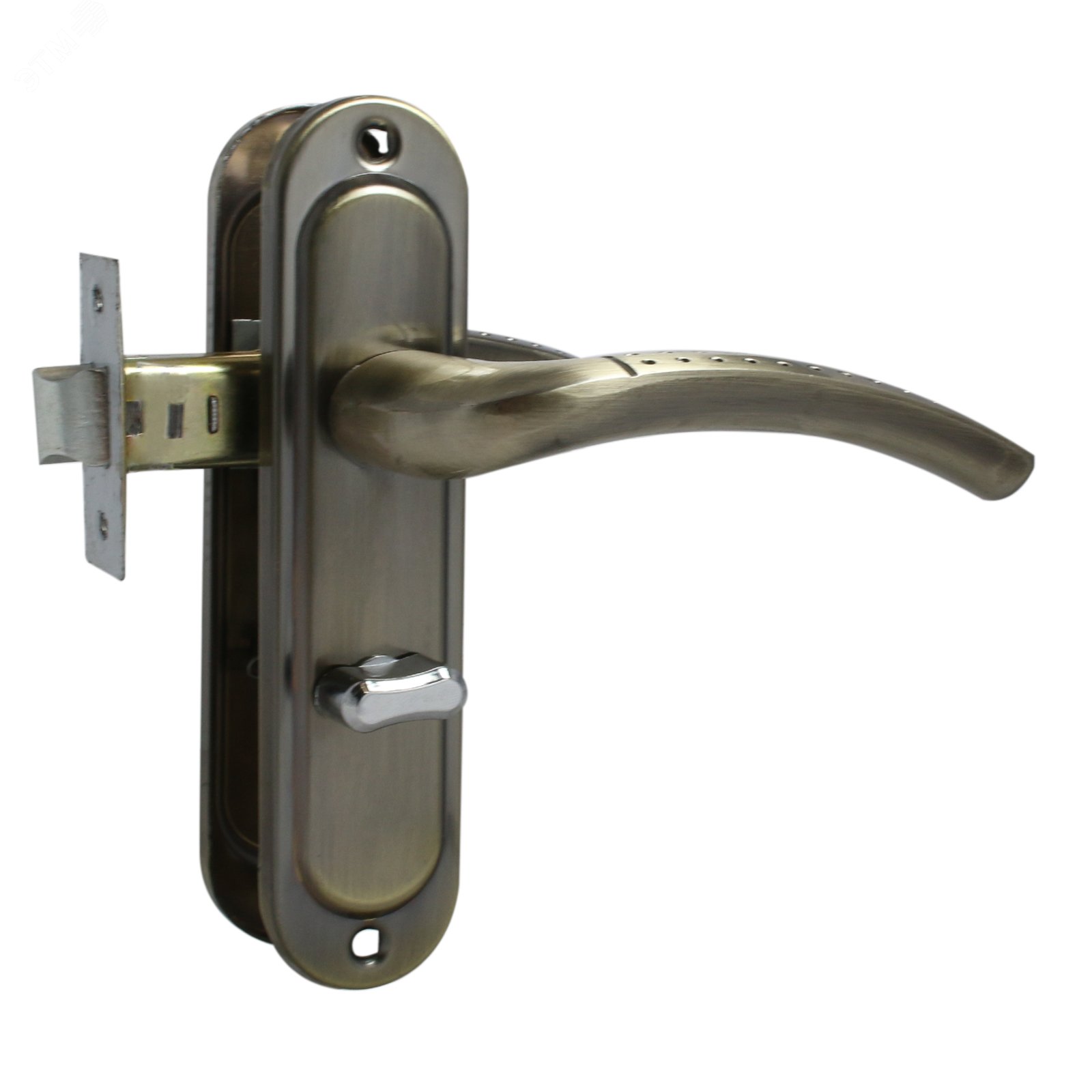 Изображение товара Защелка дверная правая с механизмом фиксации изнутри бронзовая 132/50 R AB