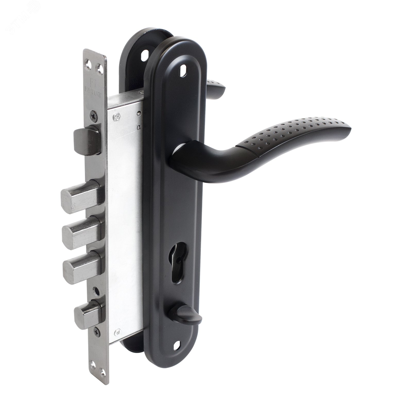 Изображение товара Замок врезной БУЛАТ ЗВ 4-4B.60.80.01.03-L АЛЬФА черный