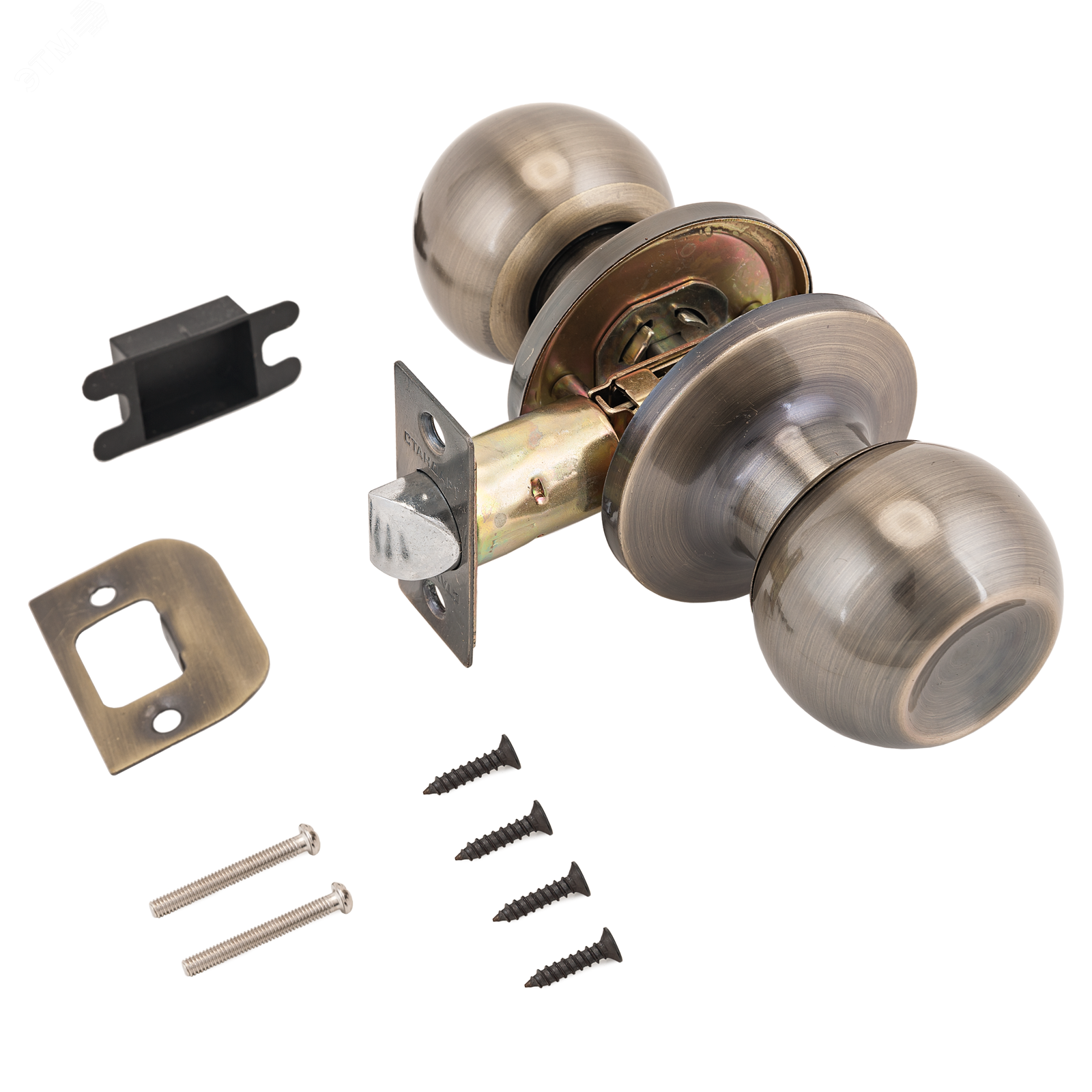 Изображение товара Ручка-защелка для межкомнатных дверей, СТАНДАРТ 607 PS AB бронза (шт)