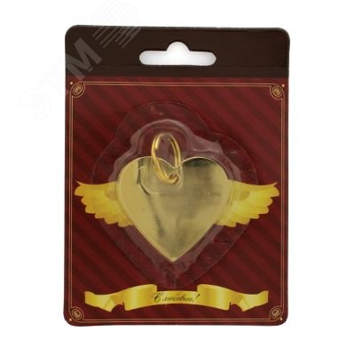 Изображение товара Брелок для гравировки - Сердечко золото (шт)