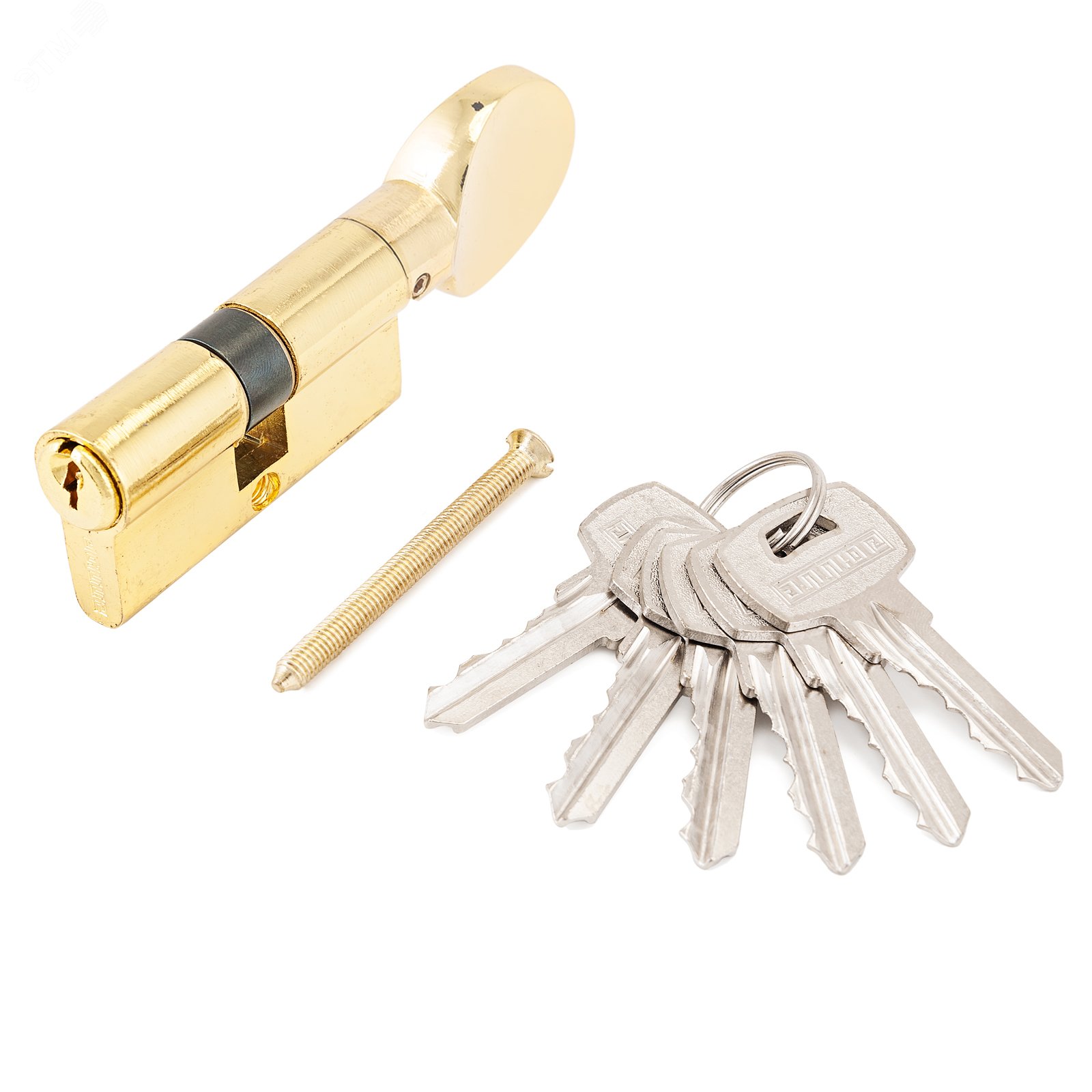 Изображение товара Механизм цилиндровый для врезных замков АЛЛЮР 70-5К BP золото латунь английский ключ