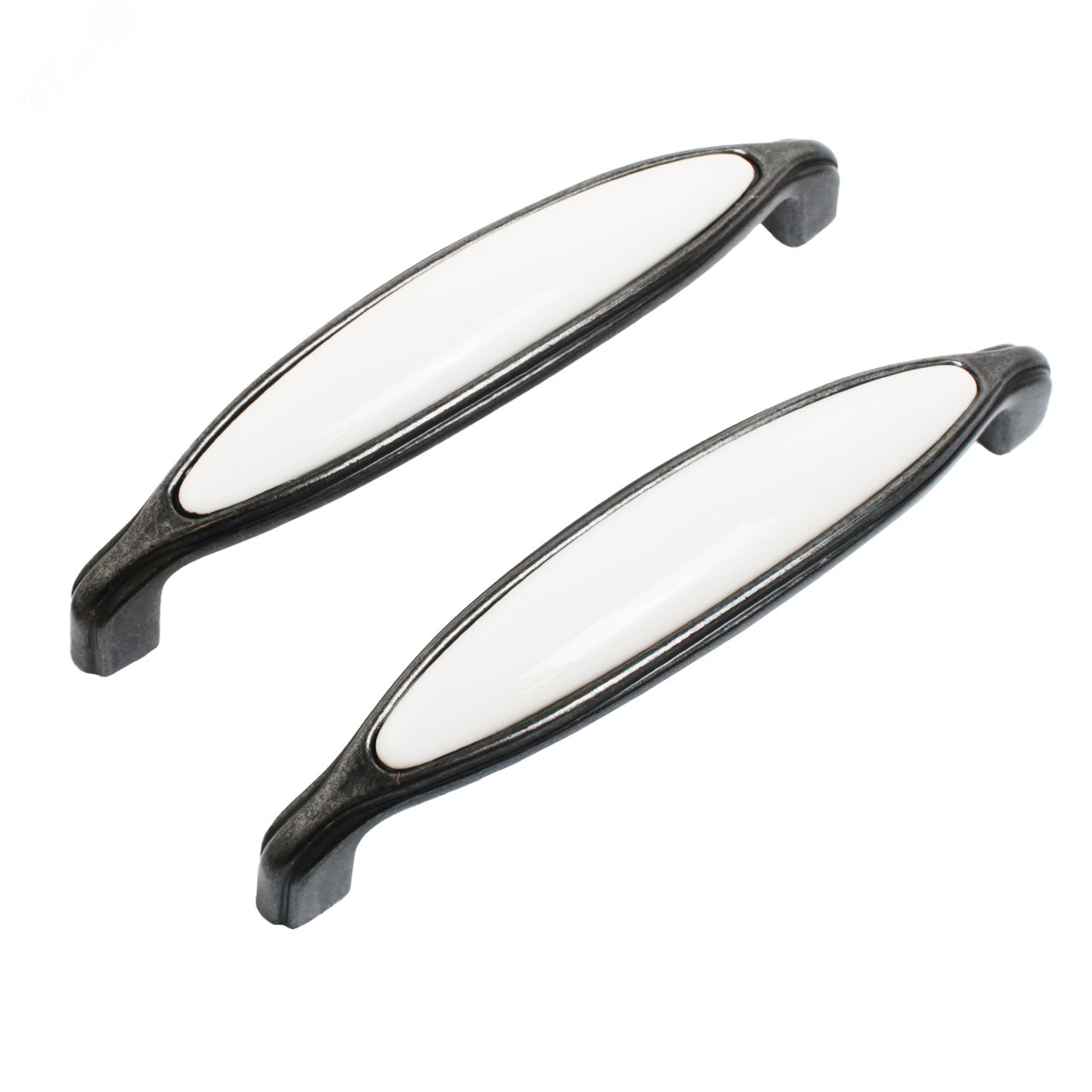 Изображение товара Мебельная ручка-скоба StahlBuro C0003-128 матовый черный, комплект из 2 шт.