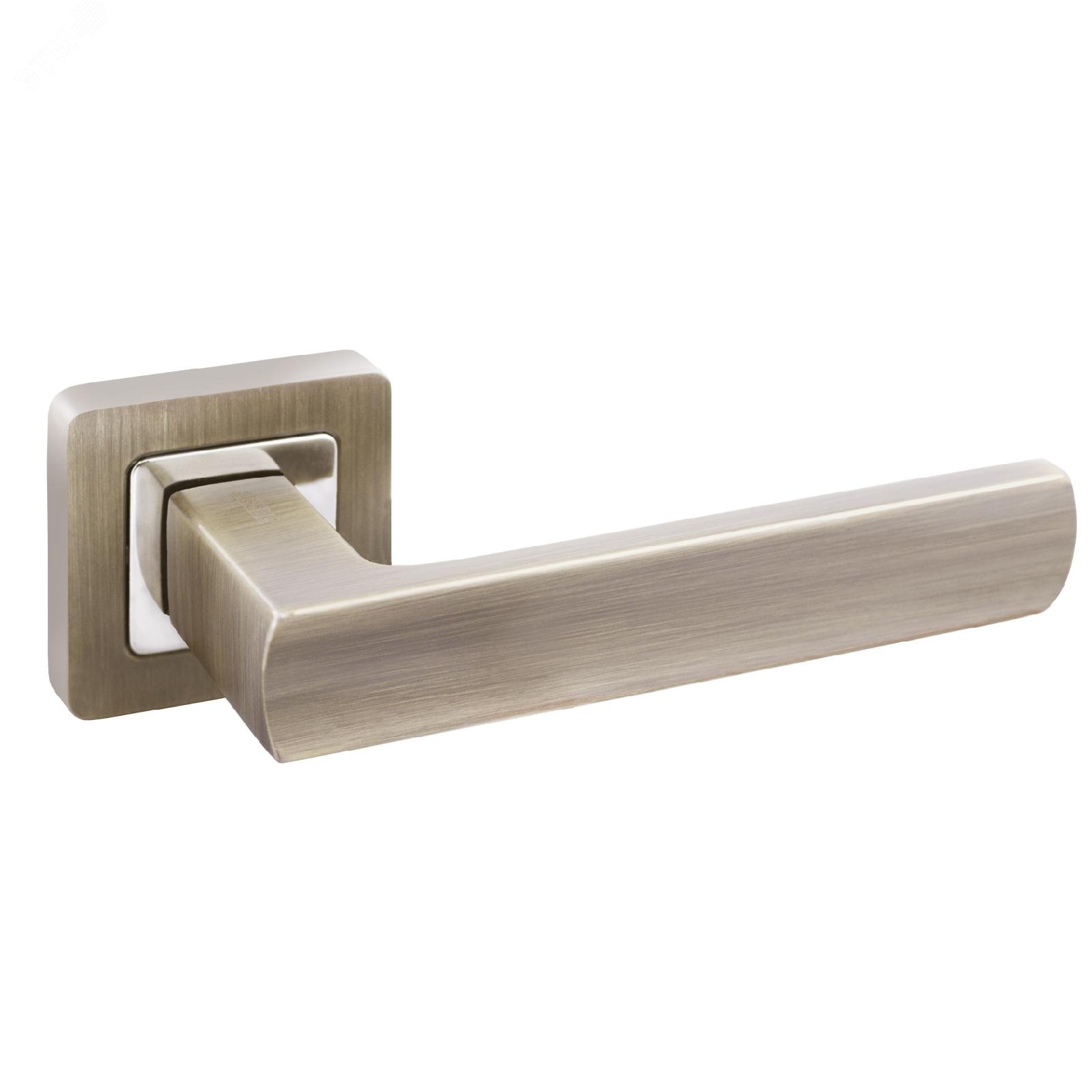 Изображение товара Ручка на квадратной накладке (комплект). АЛЛЮР АРТКОЛОМБО MAB (2330) бронза матовая (шт)