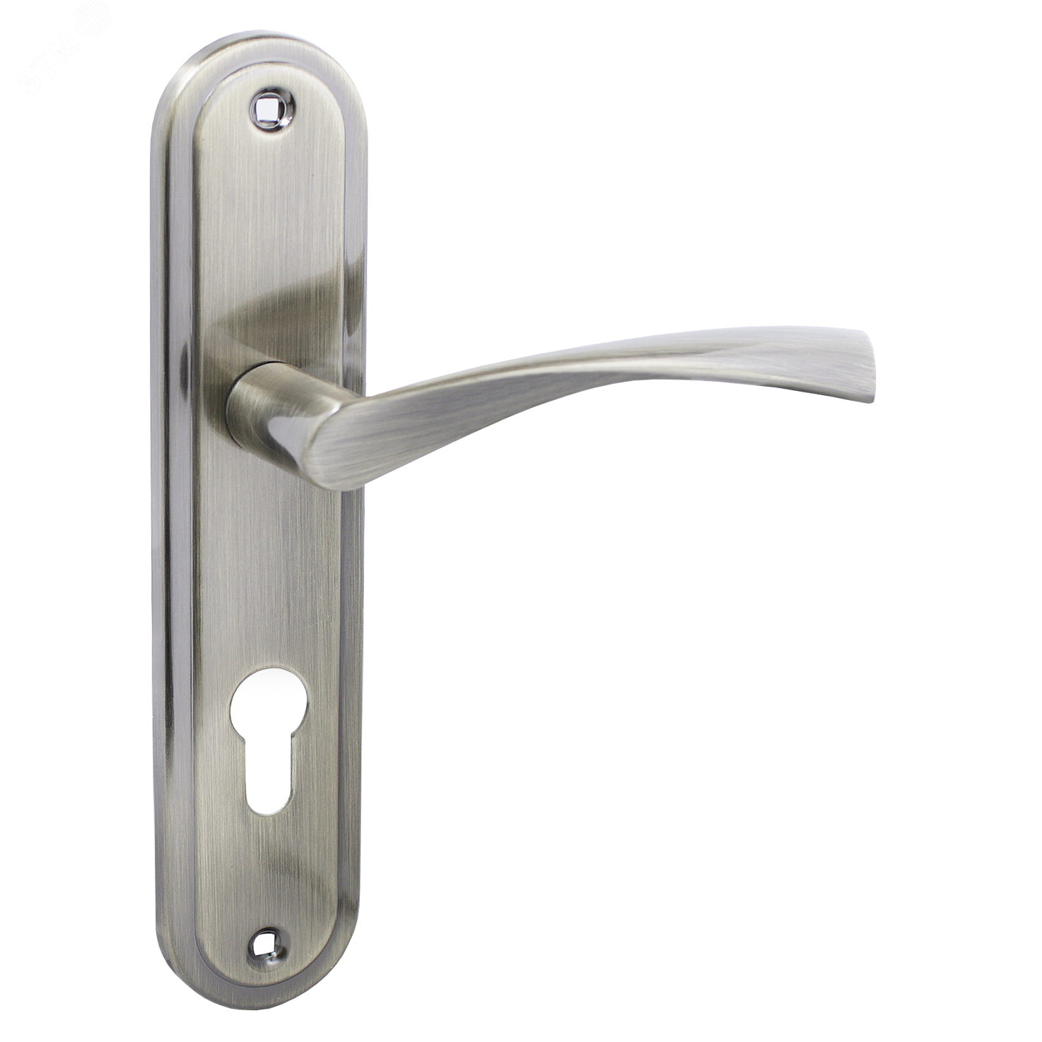 Изображение товара Ручка на планке под замок и цилиндровый механизм (комплект), АЛЛЮР 103-1 55мм AB старая бронза (шт)