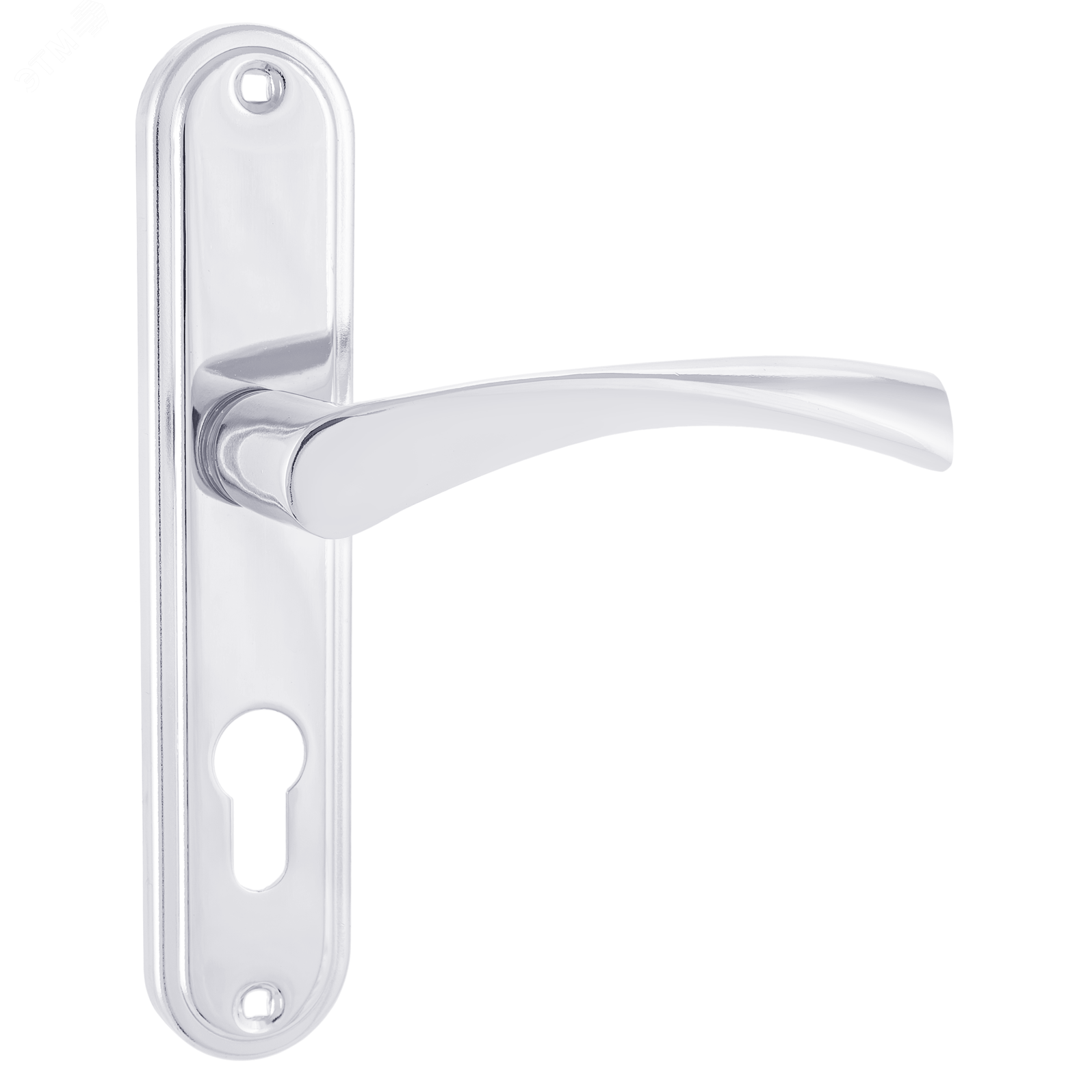 Изображение товара Ручка на планке под замок и цилиндровый механизм АЛЛЮР 103-1 55мм хром