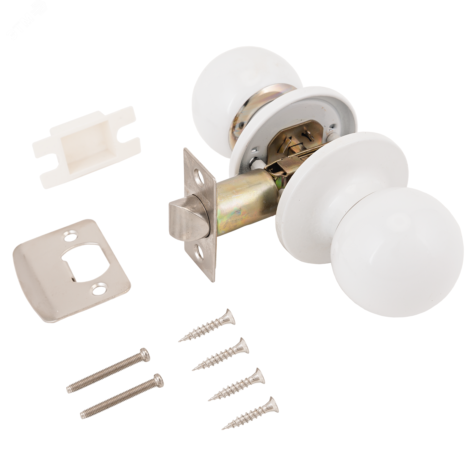 Изображение товара Ручка-защелка для межкомнатных дверей, АЛЛЮР 5560 PS WW белый (шт)