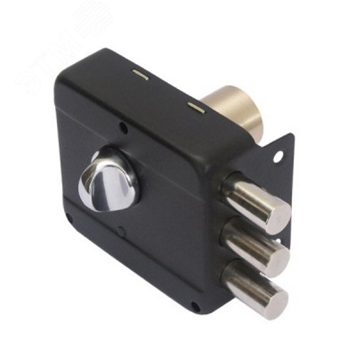 Изображение товара Замок накладной цилиндровый для деревянных дверей, АЛЛЮР ЗН 1-3-1 черный (шт)