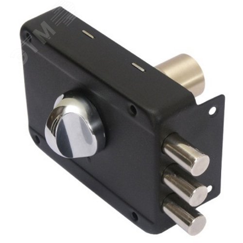 Изображение товара Замок накладной цилиндровый для деревянных дверей, АЛЛЮР ЗН 1-3-2 черный (шт)