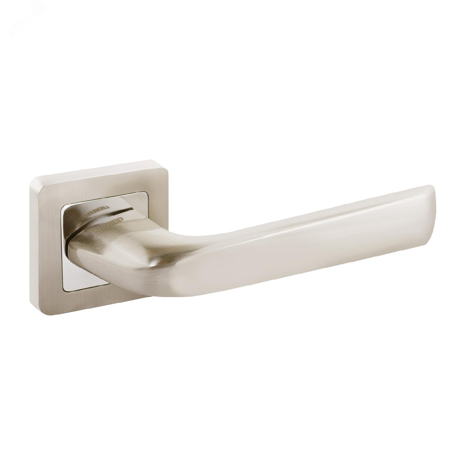 Изображение товара Ручка на квадратной накладке (комплект). АЛЛЮР АРТОДРИ SN (2480) никель матовый (шт)