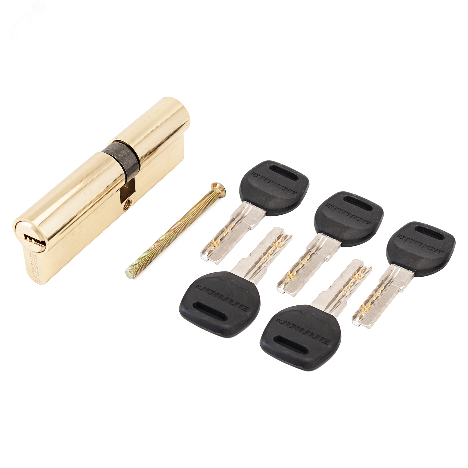 Изображение товара Цилиндровый механизм АЛЛЮР HD F 90-5К BP латунь 35x55 для дверных замков