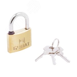 Изображение товара Замок навесной с цилиндровым механизмом секрета, БУЛАТ ВС 1140 золото (шт)