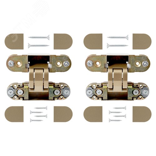 Петля дверная АЛЛЮР АРТ 110*30 3D матовое золото - фото 4