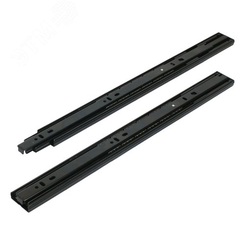 "Направляющие шариковые с доводчиком StahlBuro 35-400 /16""/ черный " - фото 1