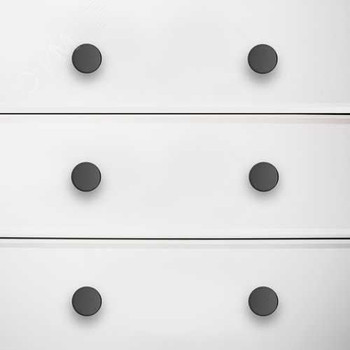 Ручка-кнопка мебельная StahlBuro AP2704 2шт., BL матовый черный - фото 2