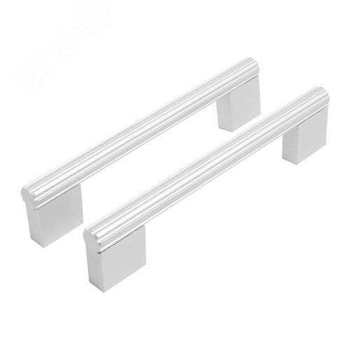 Ручка-скоба мебельная StahlBuro AP2313-128 2шт., W матовый белый хром - фото 1