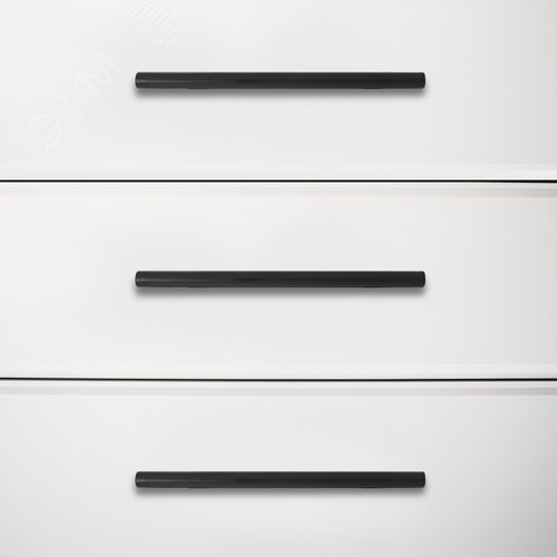 Ручка-скоба мебельная StahlBuro A8925-128 2шт., BL матовый черный - фото 4