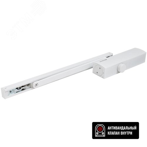 Изображение товара Доводчик дверной БУЛАТ PROFI ДД 802/5 BH-W (25-120кг) белый (шт)