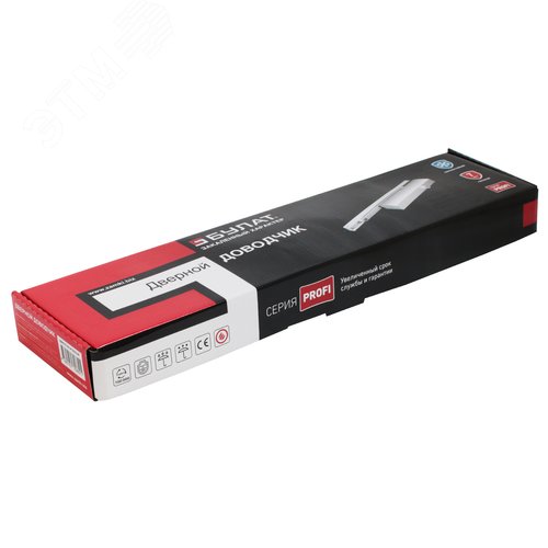 Доводчик дверной  БУЛАТ  PROFI ДД 802/5 BH-W (25-120кг) белый - фото 3