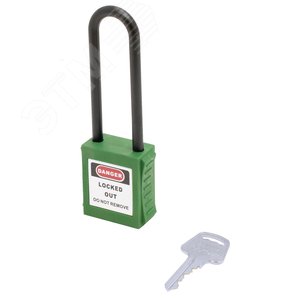 Изображение товара Замок безопасности навесной нейлоновая дужка BD-G34 Green (шт)