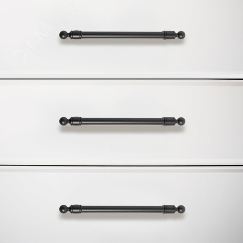 Ручка-скоба мебельная StahlBuro AP2306-128 2шт., BL матовый черный - фото 5