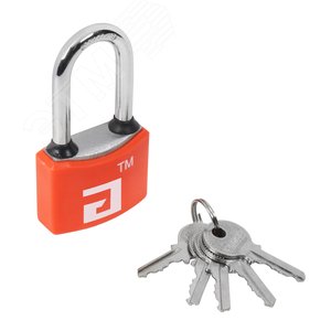 Изображение товара Замок навесной с цилиндровым механизмом секрета, АЛЛЮР ВС1Ч-364ПД красный (шт)