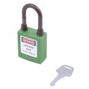 Изображение товара Замок безопасности навесной нейлоновая дужка BD-G14DP Green (шт)