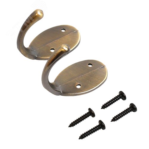 Крючок-вешалка  СТАНДАРТ 1089 AB ст. бронза - фото 2