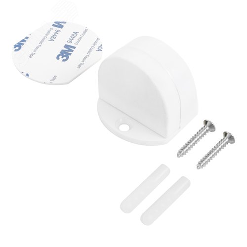 Ограничитель  СТАНДАРТ 611+3М WW матовый белый - фото 2