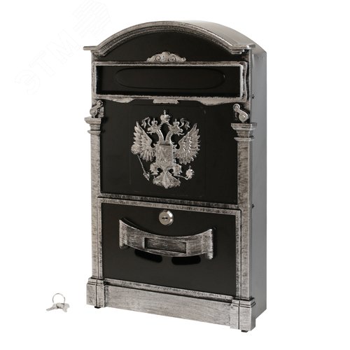 Изображение товара "Ящик почтовый АЛЛЮР №4011В ""Герб"" старое серебро" (шт)
