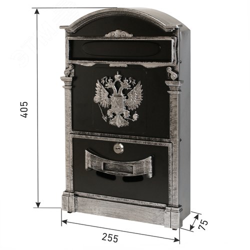 "Ящик почтовый АЛЛЮР №4011В ""Герб"" старое серебро" - фото 7