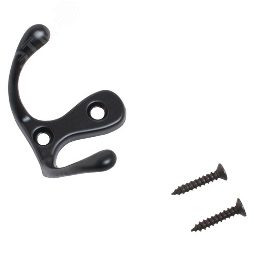 Крючок-вешалка StahlBuro 002 BL мат.черный - фото 1