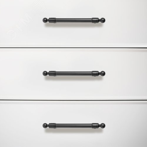 Ручка-скоба мебельная StahlBuro AP2306-96 2шт., BL матовый черный - фото 2