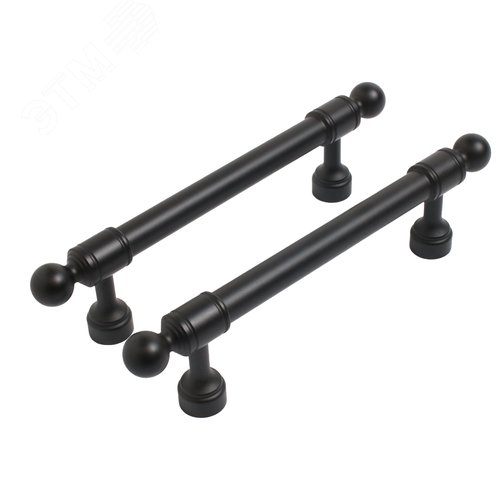 Ручка-скоба мебельная StahlBuro AP2306-96 2шт., BL матовый черный - фото 1