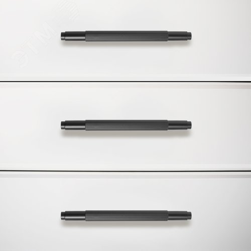 Ручка-скоба мебельная StahlBuro AP2309-128 2шт., BL матовый черный - фото 2