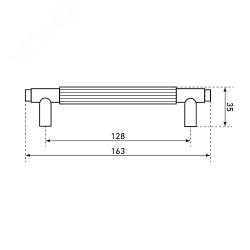Ручка-скоба мебельная StahlBuro AP2309-128 2шт., BL матовый черный - фото 5