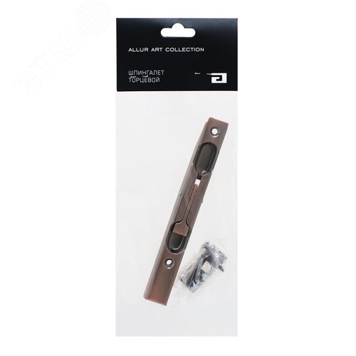 Шпингалет торцевой АЛЛЮР 01-140 AC ст. медь - фото 4